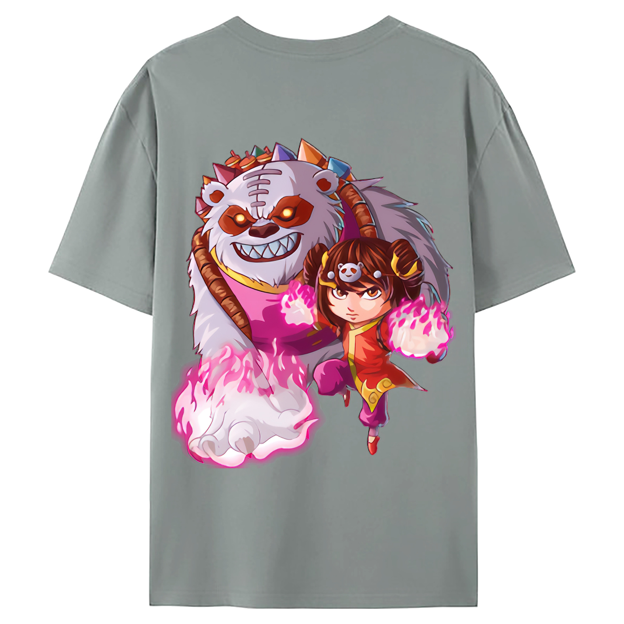 （画像用） リーグ・オブ・レジェンド League of Legends LOL 綿100％ メンズ半袖Tシャツ（バックプリント） 通気性